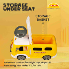 Load image into Gallery viewer, Happy Bus Ride On - Yellow | Toddler Ride-on | Lights & Music | Ride-on with easy storage | Grip wheels | Make in India | Indoor & Outdoor | For Kids 2+ years