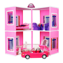 Load image into Gallery viewer, Disney Princess Grand Villa - 125 pcs | Girls Role Playset | Pretend Play | Doll House with Furniture | Dollhouse Accessories | Imaginative Play | Playhouse | For Kids Age 3+ years