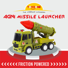 Load image into Gallery viewer, Agni Missile Launcher | Friction Powered Toy | Unbreakable Toy | Missile Launcher Toy Truck | Push and Go | Made in India | For kids 3+ year year