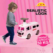 Load image into Gallery viewer, Happy Bus Ride On - Pink | Toddler Ride-on | Lights & Music | Ride-on with easy storage | Grip wheels | Make in India | Indoor & Outdoor | For Kids 2+ years