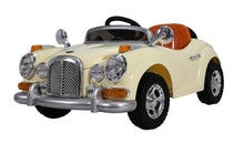 Load image into Gallery viewer, Classic Vintage Rechargeable Car - Beige | TZ-128 | Frequency 2.4 GHz | Lights & Music | Ride-On Car | Seat Belt for Safety | Perfect Tyre Grip | Make in India | For Kids 3+ years