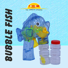 Load image into Gallery viewer, Fish Bubble Gun | Bubble Gun Toy | Bubble Blower | Bubble maker for Kids | Portable Bubble Machine | Outdoor & Indoor activity toy | Music with Soft Light | Colorful Bubbles | Cool bubble toy | For kids age 3+ years