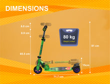 Load image into Gallery viewer, Hulk Scooter Oval | Kids Scooter | Adjustable & Foldable Scooter | Skateboard Scooter | Rear Brake Scooter for kids | Foldable Kids Scooter | For Kids age 5+ years