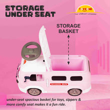 Load image into Gallery viewer, Happy Bus Ride On - Pink | Toddler Ride-on | Lights & Music | Ride-on with easy storage | Grip wheels | Make in India | Indoor & Outdoor | For Kids 2+ years