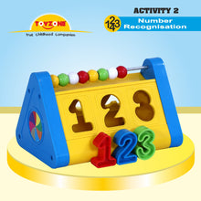 Load image into Gallery viewer, IQ Acitivity Center | Shape sorter block toy | Abacus for kids | Kids counting toy | Educational toy | Creative learning toy | Early math skills toy | For Preschoolers