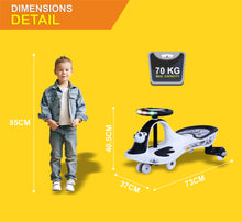 Load image into Gallery viewer, Baby Panda Magic Car - Black | Ride-on car | Swing car | kids toy car | Comfortable Seat | Elegant Design | Twister Ride on | Pedal-free car | For kids 3+ years