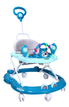 Load image into Gallery viewer, My Cat Baby Walker - Blue | With Parental Handle | Musical Sound Tray | Light-weight & Portable | Comfortable Seat | Rotatable Wheel |Infant & Baby Activity Walker