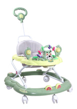 Load image into Gallery viewer, My Cat Baby Walker - Green | With Parental Handle | Musical Sound Tray | Light-weight & Portable | Comfortable Seat | Rotatable Wheel | Infant & Baby Activity Walker