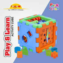 Load image into Gallery viewer, Play & Learn Cube | Early learning cube toy | Interactive learning toy | Shape sorting toy | Multi-functional educational cube | Play and learn Activity cube | Tactile learning toy | Early childhood development toys for toddlers