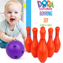 Load image into Gallery viewer, Dora Bowling Set 12" | Kids bowling set | Bowling pins | Toy bowling | Mini bowling set | For kids 3+ yearsBowling Set - 12