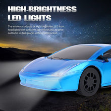 Load image into Gallery viewer, Mini Pro RC Car - Blue | 27 MHz Fully Functionable | 1:24 Scale | Battery & Charger Cable | Range upto 25m | Luminous Headlight | Perfect Tyre Grip | For Age 4+ Years