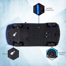Load image into Gallery viewer, Mini Pro RC Car - Blue | 27 MHz Fully Functionable | 1:24 Scale | Battery & Charger Cable | Range upto 25m | Luminous Headlight | Perfect Tyre Grip | For Age 4+ Years