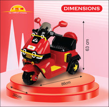 Load image into Gallery viewer, Himalayan Electric Scooter - Red | Rechargeable Scooty | Powered by 6V & 4.5 AH Battery | Ride-On Scooter | Kids Electric Scooty | For Kids 2+ Years
