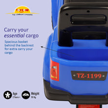 Load image into Gallery viewer, Raptor Ride on - Blue | Car for Kids | Toddlers Push Car with Backrest | Music & LED Light | Under Seat Storage | For kids 2+ Years