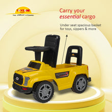 Load image into Gallery viewer, Raptor Ride on - Yellow | Car for Kids | Toddlers Push Car with Backrest | Music & LED Light | Under Seat Storage | For kids 2+ Years