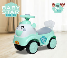 Load image into Gallery viewer, Baby Star - Green | Push Ride-on | Push Car with Storage | Ride-On Car with Backrest | Ride On for Toddlers | For Kids 3+ years