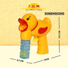Load image into Gallery viewer, Bubble Duck Gun | Bubble Gun Toy | Bubble Blower | Bubble maker for Kids | Portable Bubble Machine | Outdoor & Indoor activity toy | Music with Soft Light | Colorful Bubbles | Cool bubble toy | For kids age 3+ years