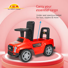 Load image into Gallery viewer, Raptor Ride on - Red | Car for Kids | Toddlers Push Car with Backrest | Music & LED Light | Under Seat Storage | For kids 2+ Years