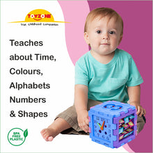 Load image into Gallery viewer, Time Square Cube | Early learning cube toy | Interactive learning toy | Shape sorting toy | Multi-functional educational cube | Play and learn Activity cube | Tactile learning toy | Early childhood development toys for toddlers