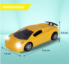Load image into Gallery viewer, Vegga RC Car - Yellow | 27 MHz Fully Functionable | 1:24 Scale | Battery & Charger Cable | Range upto 25m | Luminous Headlight | Perfect Tyre Grip | For Age 4+ Years