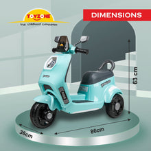 Load image into Gallery viewer, Wizard Electric Scooty - Blue | Rechargeable Scooty | Powered by 6V & 4.5 AH Battery | Ride-On Scooter | Kids Electric Scooty | For Kids 3+ Years