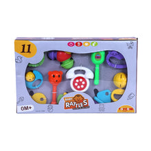 Load image into Gallery viewer, 11 Pcs. Baby Rattles Set | Infant Rattle | Infant Sensory Rattle Set | Baby First Rattles | Baby Developmental Toys | Grasping Rattles for Babies | Newborn Gift Set | For Infants