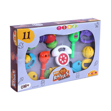Load image into Gallery viewer, 11 Pcs. Baby Rattles Set | Infant Rattle | Infant Sensory Rattle Set | Baby First Rattles | Baby Developmental Toys | Grasping Rattles for Babies | Newborn Gift Set | For Infants