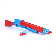 Load image into Gallery viewer, Captain America Double Barrel Shotgun | Foam Blaster Gun | Safe & Long Range | Lock & Load Pump Action | Toy Shotgun | Dart Shooter | Target Shooting Gun | For Kids, Teens, Adults