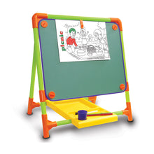 Load image into Gallery viewer, 2-in-1 Educational Learning Board – Whiteboard & Chalkboard | Reusable Drawing Board | Portable learning toy | Kids Learning & Creativity Toy | Dual-sided learning board | For Preschoolers