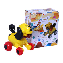 Load image into Gallery viewer, Cute Puppy Pull Along | Interactive pull toy | Toy for walking babies Toddler | Movement toy | Early learning Pull toy | Toddler activity toy | For age 12+ Months