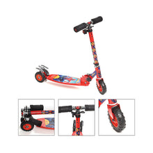 Load image into Gallery viewer, Spiderman Scooter Oval | Kids Scooter | Adjustable & Foldable Scooter | Skateboard Scooter | Rear Brake Scooter for kids | Foldable Kids Scooter | For Kids age 5+ years