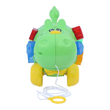 Load image into Gallery viewer, Hippo Pull Along | Interactive pull toy | Toy for walking babies Toddler | Movement toy | Early learning Pull toy | Toddler activity toy | For age 12+ Months