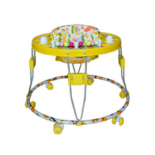 Load image into Gallery viewer, Round Small Walker - Yellow | Foldable baby walker | Rotatable wheel | First steps walker | Baby walking support | Adjustable height | Non-slip | Durable baby walker | For Toddlers