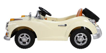 Load image into Gallery viewer, Classic Vintage Rechargeable Car - Beige | TZ-128 | Frequency 2.4 GHz | Lights &amp; Music | Ride-On Car | Seat Belt for Safety | Perfect Tyre Grip | Make in India | For Kids 3+ years
