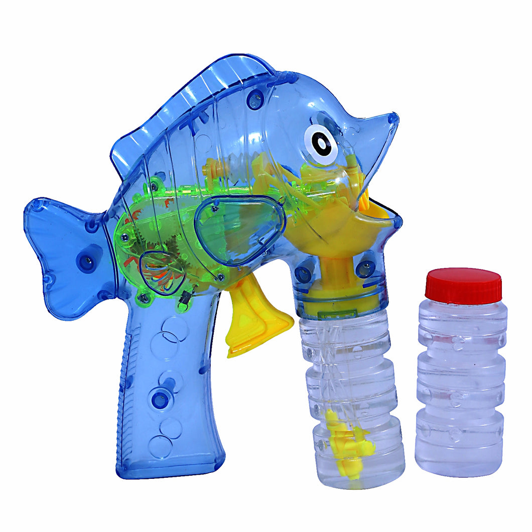 Fish Bubble Gun | Bubble Gun Toy | Bubble Blower | Bubble maker for Kids | Portable Bubble Machine | Outdoor & Indoor activity toy | Music with Soft Light | Colorful Bubbles | Cool bubble toy | For kids age 3+ years