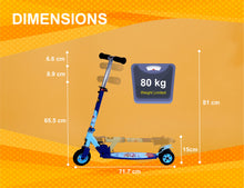 Load image into Gallery viewer, Doraemon Scooter Oval | Kids Scooter | Adjustable &amp; Foldable Scooter | Skateboard Scooter | Rear Brake Scooter for kids | Foldable Kids Scooter | For Kids age 5+ years
