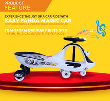 Load image into Gallery viewer, Baby Panda Magic Car - Black | Ride-on car | Swing car | kids toy car | Comfortable Seat | Elegant Design | Twister Ride on | Pedal-free car | For kids 3+ years
