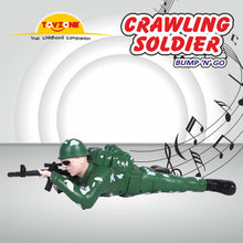 Load image into Gallery viewer, Crawling Soldier Bump &#39;N&#39; Go | Lights &amp; Sound | Musical Baby Toy | Baby Soldier Toy | Active Play Toy | Battery Operated Toy | Educational Toy for Infants | Infant Sensory Play Toy | For New Born &amp; Toddlers
