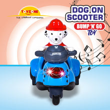 Load image into Gallery viewer, Dog On Scooter Bump &#39;N&#39; Go | Lights &amp; Sound | Musical Baby Toy | Baby Dance Toy | Active Play Toy | Battery Operated Toy | Educational Toy for Infants | Infant Sensory Play Toy | For New Born &amp; Toddlers
