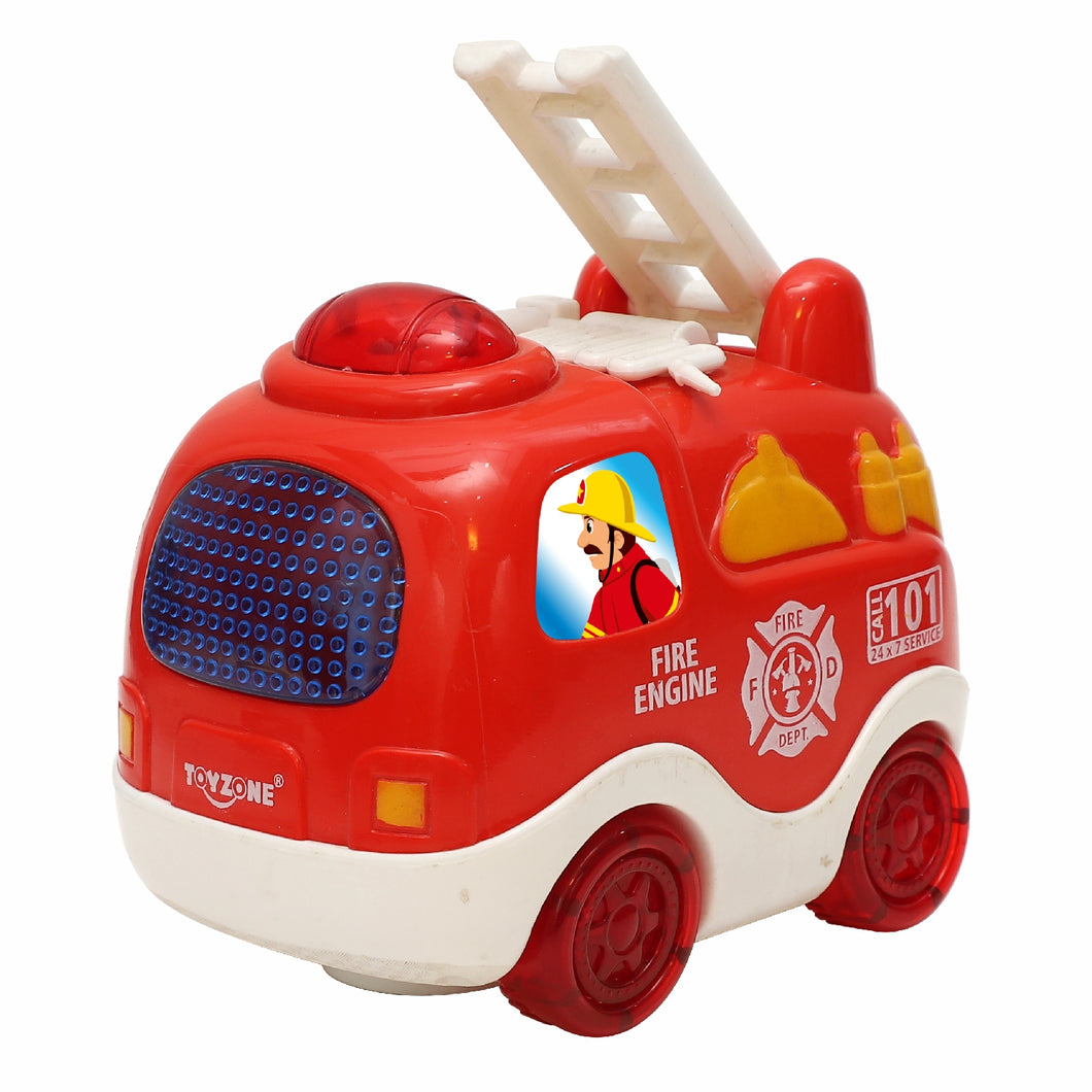 Fire Engine Bump 'N' Go | Lights & Sound | Musical Baby Toy | Active Play Toy | Battery Operated Toy | Educational Toy for Infants | Infant Sensory Play Toy | For New Born & Toddlers