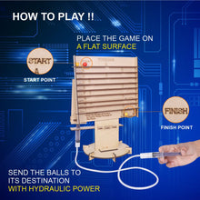 Load image into Gallery viewer, Hydraulic Desktop Maze Game | Hydraulic Science Toy | DIY Maze Game | Creative Kids Puzzle | Practical Skills Game | Screen-Free Play | For kids age 5+ years
