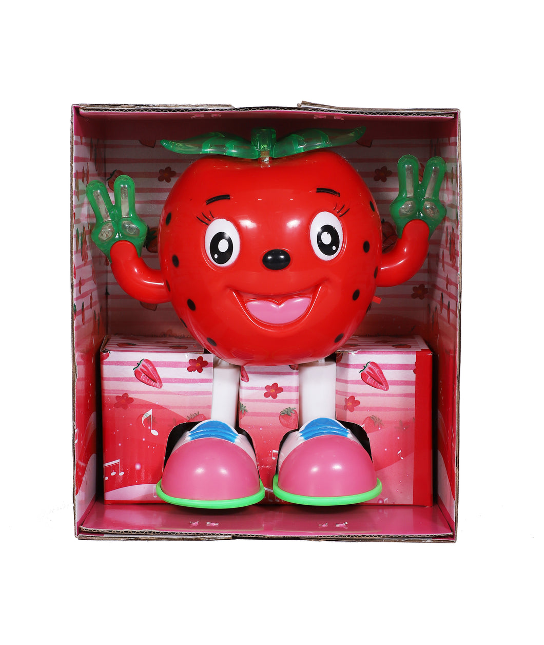 Dancing Strawberry Bump 'N' Go | Lights & Sound | Musical Baby Toy | Baby Dance Toy | Active Play Toy | Battery Operated Toy | Educational Toy for Infants | Infant Sensory Play Toy | For New Born & Toddlers