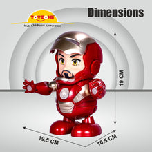 Load image into Gallery viewer, Ironman Dance Hero Bump &#39;N&#39; Go | Lights &amp; Sound | Musical Baby Toy | Baby Dance Toy | Active Play Toy | Battery Operated Toy | Educational Toy for Infants | Infant Sensory Play Toy | For New Born &amp; Toddlers
