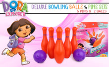 Load image into Gallery viewer, Dora Bowling Set 12&quot; | Kids bowling set | Bowling pins | Toy bowling | Mini bowling set | For kids 3+ yearsBowling Set - 12
