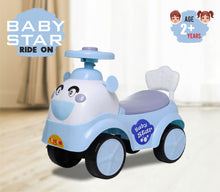 Load image into Gallery viewer, Baby Star - Blue | Push Ride-on | Push Car with Storage | Ride-On Car with Backrest | Ride On for Toddlers | For Kids 3+ years
