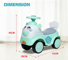 Load image into Gallery viewer, Baby Star - Green | Push Ride-on | Push Car with Storage | Ride-On Car with Backrest | Ride On for Toddlers | For Kids 3+ years
