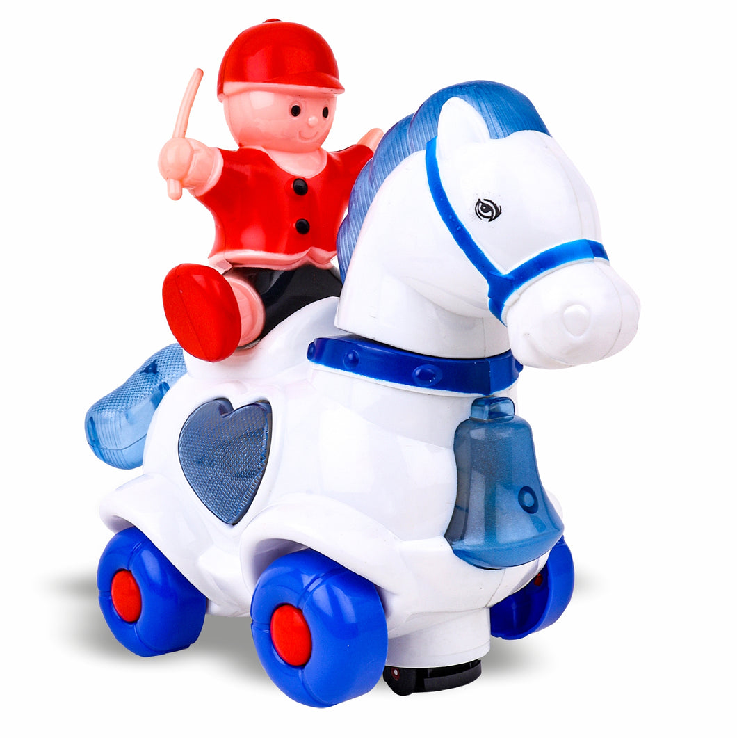 Horse Rider Bump 'N' Go | Lights & Sound | Musical Baby Toy | Baby Dance Toy | Active Play Toy | Battery Operated Toy | Educational Toy for Infants | Infant Sensory Play Toy | For New Born & Toddlers