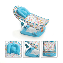 Load image into Gallery viewer, Baby Deluxe Bather - Blue| Baby Bath Support | Baby Bath Seat | Safe &amp; Ergonomic | Removable bather slide | For Infants
