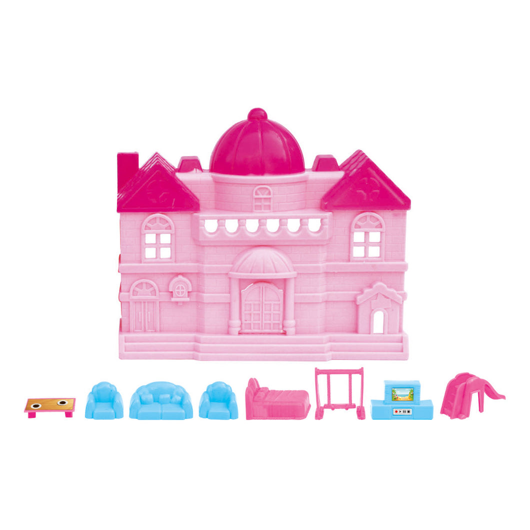 Lily Castle Doll House | Girls Role Playset | Pretend Play | Doll House with Furniture | Dollhouse Accessories | Imaginative Play | Playhouse | For Kids Age 3+ years