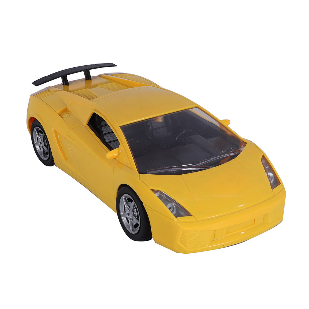 Vegga RC Car - Yellow | 27 MHz Fully Functionable | 1:24 Scale | Battery & Charger Cable | Range upto 25m | Luminous Headlight | Perfect Tyre Grip | For Age 4+ Years